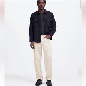 Madewell Mens The 1991 Loose Straight Jean 36x32 Off-White Cream Denim Pants NWT